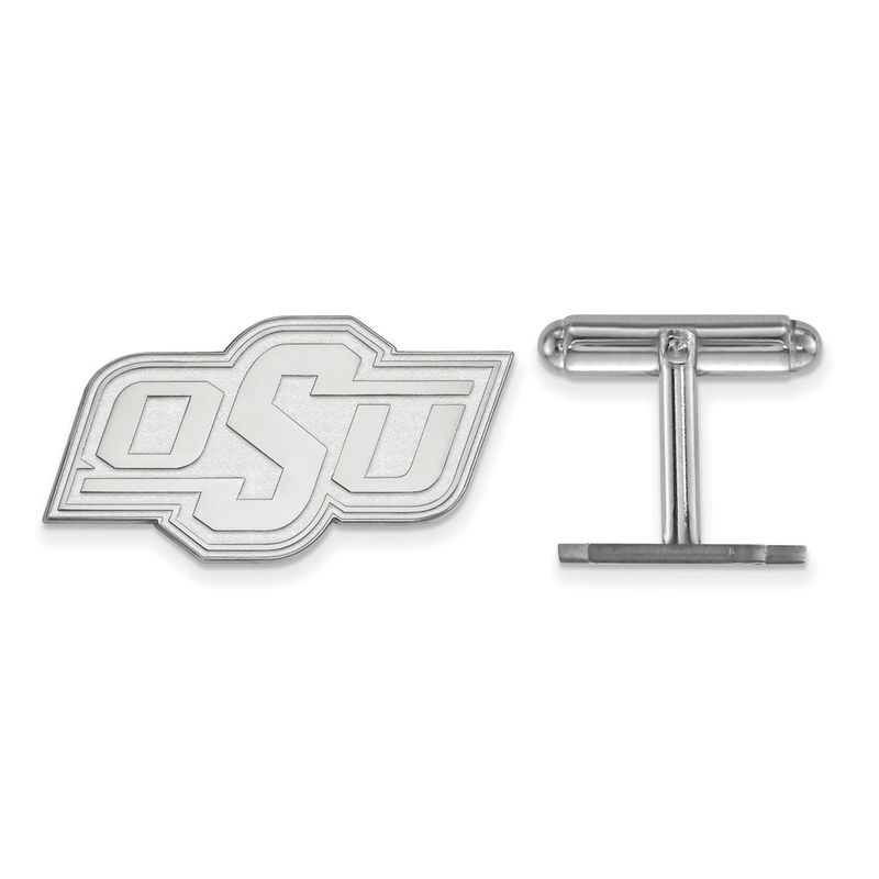 Sterling Silver Oklahoma State University Cuff Links